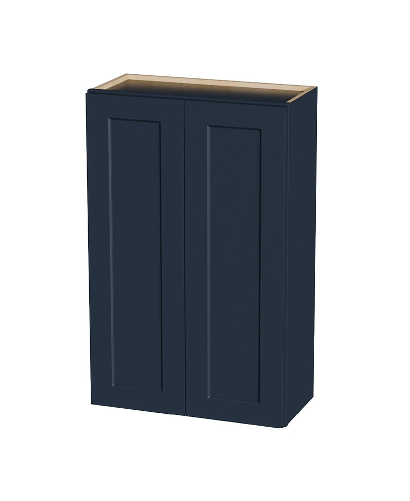 Boyel Living 27W x 12D x 42H Solid Wood Shaker Wall Cabinet 3 Adjustable Shelves Rta for Kitchen Bath Laundry Garage
