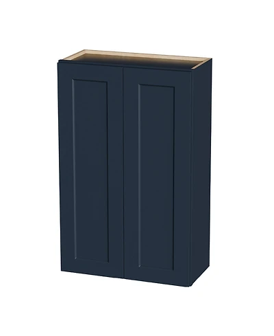 Boyel Living 27W x 12D x 42H Solid Wood Shaker Wall Cabinet 3 Adjustable Shelves Rta for Kitchen Bath Laundry Garage