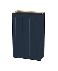 Boyel Living 27W x 12D x 42H Solid Wood Shaker Wall Cabinet 3 Adjustable Shelves Rta for Kitchen Bath Laundry Garage