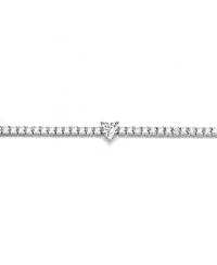 Rachel Glauber Modern Gold Plated Cubic Zirconia Tennis Bracelet