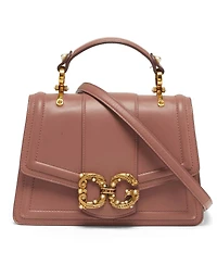 Pre-Owned Dolce & Gabbana Dolce Women's Dg Amore Leather Top Handle Satchel