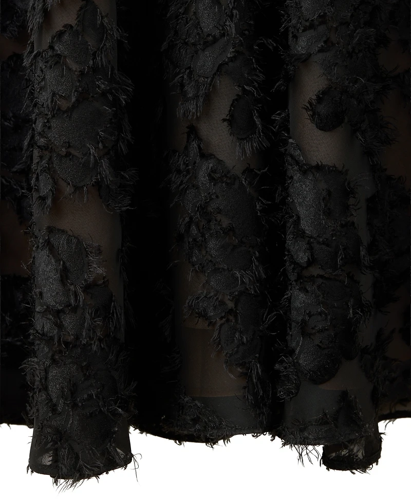 Mango Women's Semi-Transparent Feather A-Line Dress