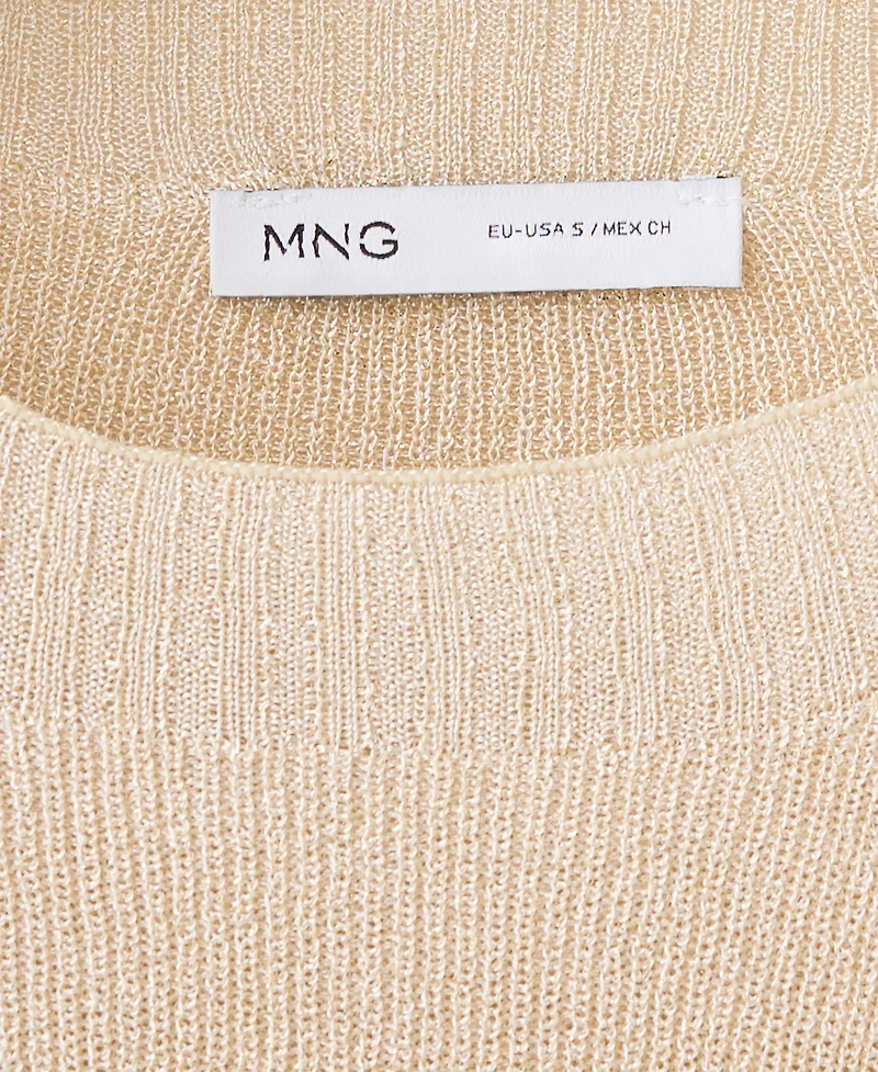 Mango Women's Lurex Knitted Lightweight Sweater