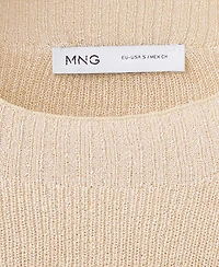 Mango Women's Lurex Knitted Lightweight Sweater