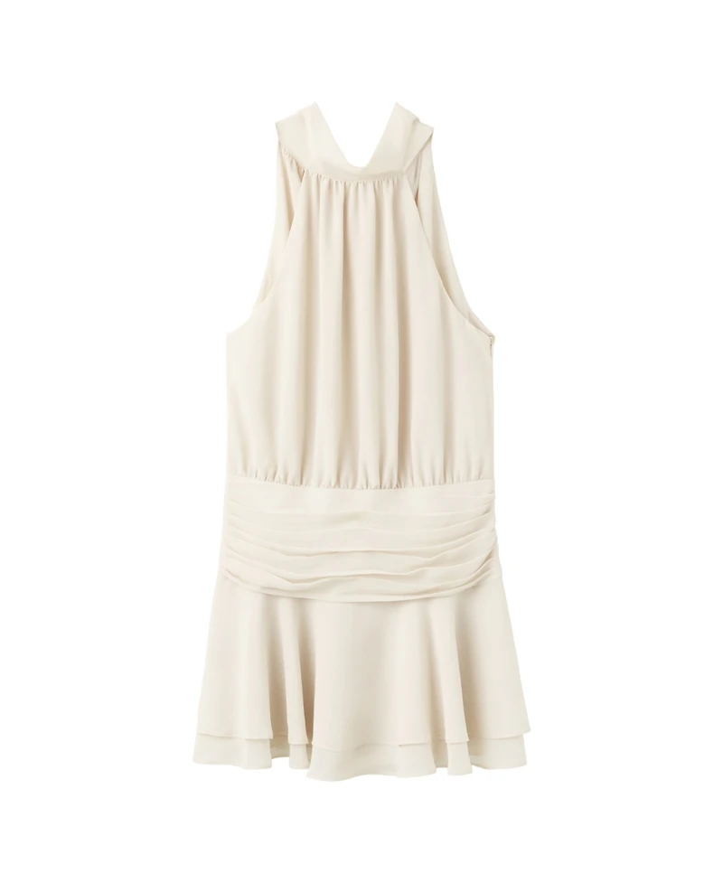 Mango Women's Halter Draped-Waist Mini Dress
