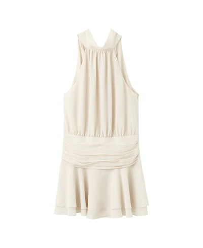Mango Women's Halter Draped-Waist Mini Dress