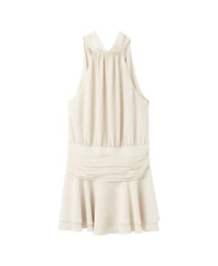 Mango Women's Halter Draped-Waist Mini Dress