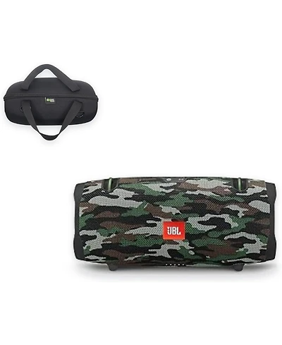 Jbl Xtreme 2 - Waterproof Portable Bluetooth Speaker - Squad Camo with Expo Gear Xtreme 4 Weather-Resistant Protective Hard-Shell Case