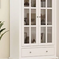 Fufu&Gaga 31.5" L x15.7" W x55.1" H | Wooden 3 Shelf Bookcase with 1 Drawer