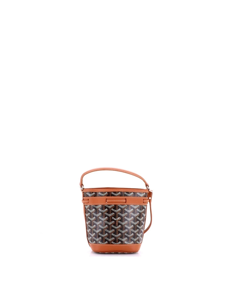 Pre-Owned Goyard Mini Petit Flot Bucket Bag Coated Canvas