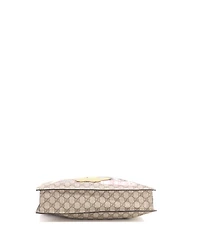Pre-Owned Gucci North South Courrier Convertible Soft Open Tote Gg Coated Canvas with Applique