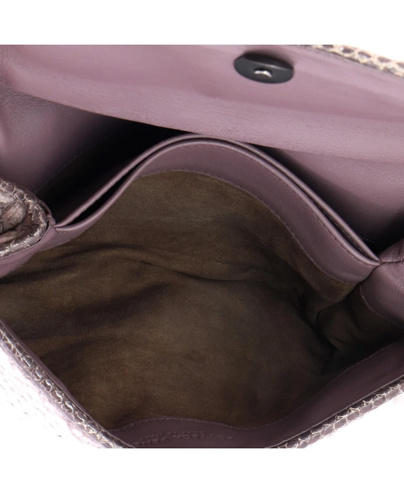Pre-Owned Bottega Veneta Baby Olimpia Crossbody Bag Intrecciato Velvet