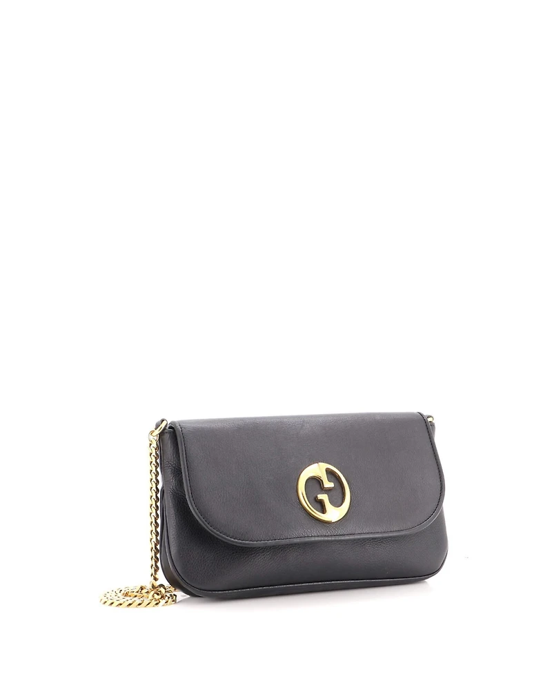 Pre-Owned Gucci Medium 1973 Chain Shoulder Bag Leather