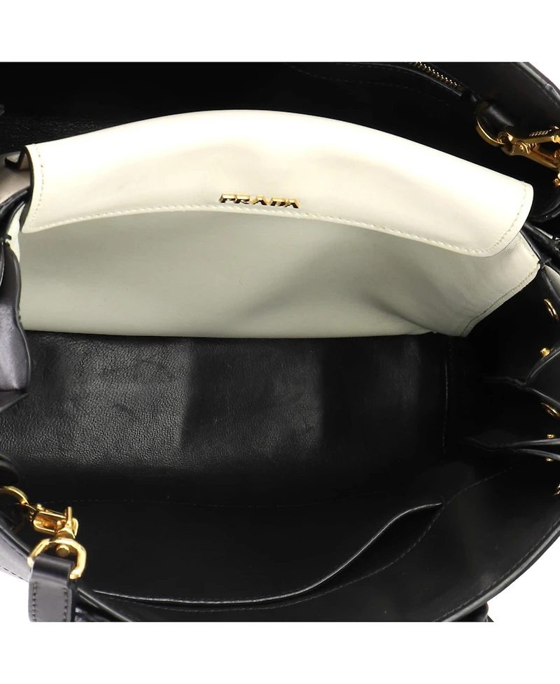 Pre-Owned Prada Medium Bibliotheque Tote Saffiano with City Calf