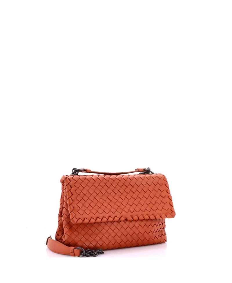 Pre-Owned Bottega Veneta Small Olimpia Crossbody Bag Intrecciato Nappa