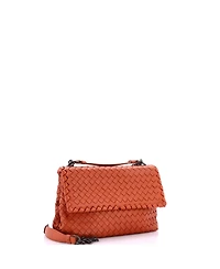 Pre-Owned Bottega Veneta Small Olimpia Crossbody Bag Intrecciato Nappa