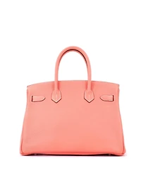 Pre-Owned Hermes Birkin 30 Handbag Pink Clemence with Palladium Hardware
