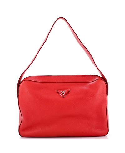 Pre-Owned Prada Medium Top Zip Shoulder Bag Vitello Daino