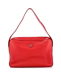 Pre-Owned Prada Medium Top Zip Shoulder Bag Vitello Daino