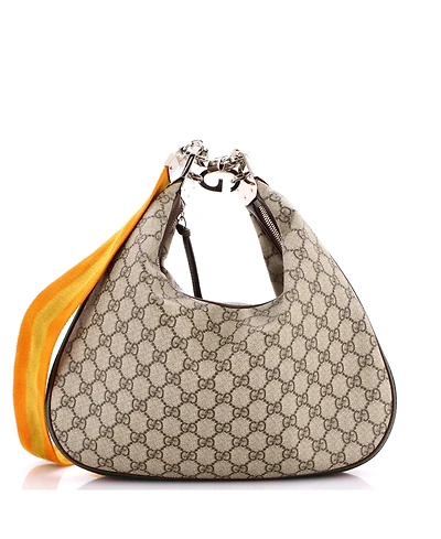 Pre-Owned Gucci Medium Attache Shoulder Bag Gg Coated Canvas