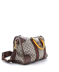 Pre-Owned Gucci Medium Neo Vintage Web Duffle Bag Gg Coated Canvas