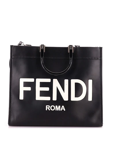Pre-Owned Fendi Medium Sunshine Shopper Tote Leather