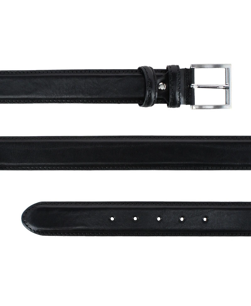 Trafalgar Men's Rocco 40mm Premium Italian Leather Contrast Stitch Jean Belt