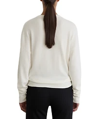 Reiss Women's Colette Wool-Blend Reverse-Seam Jumper with Cashmere