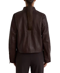 Reiss Women's Erin Leather Biker Jacket