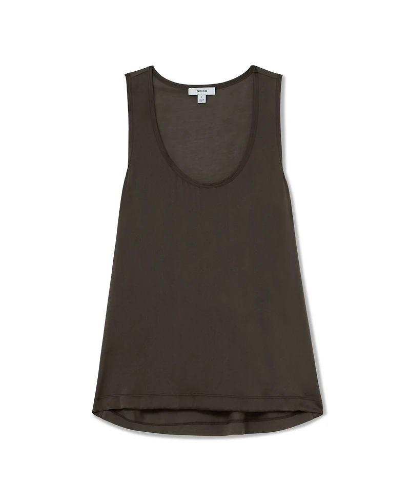 Reiss Women's Ruby Silk-Front Cami Top