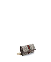 Pre-Owned Gucci Ophidia Chain Wallet Gg Coated Canvas