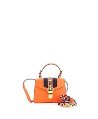 Pre-Owned Gucci Mini Sylvie Top Handle Bag Leather