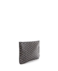 Pre-Owned Goyard Mm Senat Zip Pouch Coated Canvas