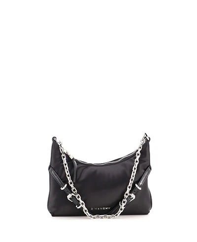 Pre-Owned Givenchy Mini Voyou Party Shoulder Bag Satin with Leather