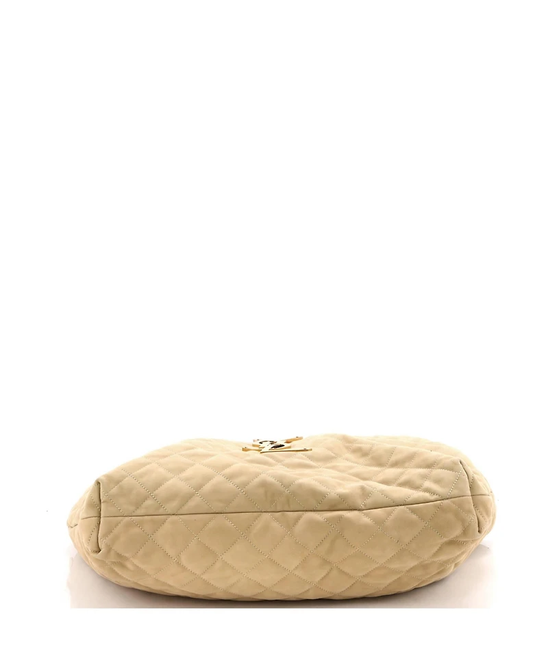 Pre-Owned Saint Laurent Maxi Icare Shopping Tote Quilted Nubuck