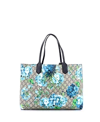Pre-Owned Gucci Medium Reversible Tote Blooms Gg Print Leather