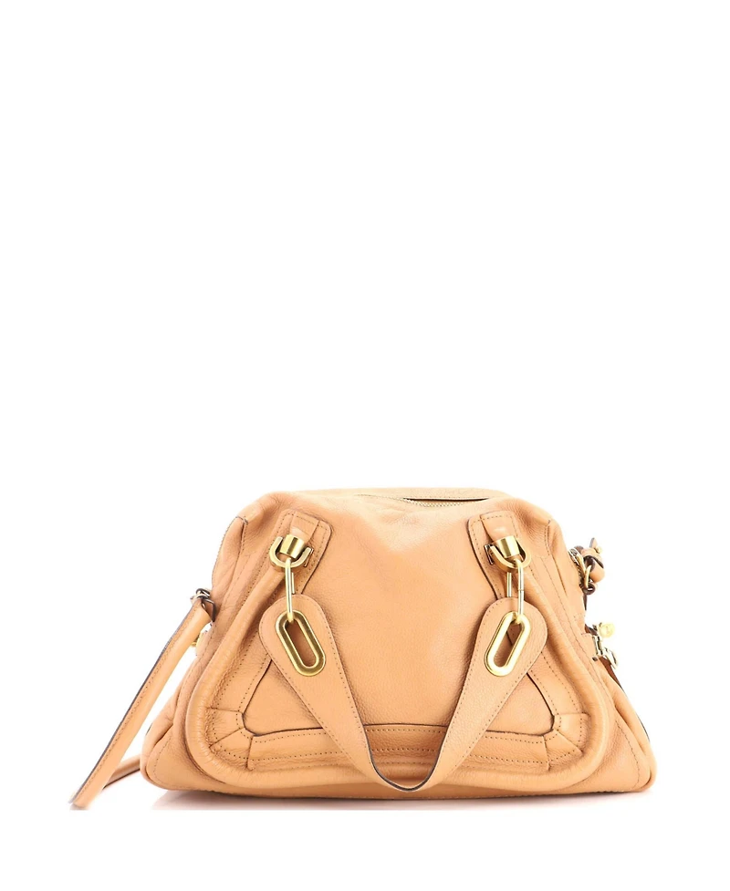 Pre-Owned Chloe Medium Paraty Top Handle Bag Leather