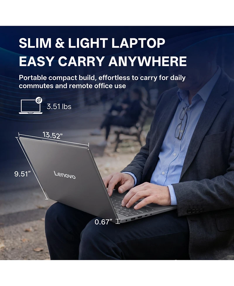 Lenovo IdeaPad Slim 15.3" Fhd+ Laptop, Intel Core i7-13620H, Intel Uhd Graphics, 8GB DDR5, 512GB Ssd, Wi-Fi 6, Win11 Pro, Grey