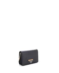 Pre-Owned Prada Small Flip Lock Wallet on Chain Clutch Saffiano Leather