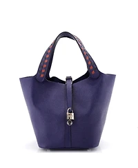 Pre-Owned Hermes Mm Picotin Lock Bag Tressage Epsom