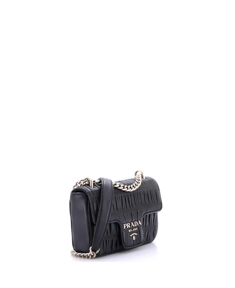 Pre-Owned Prada Small Chain Flap Shoulder Bag Nappa Gaufre