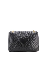 Pre-Owned Gucci Large Gg Marmont Flap Bag Matelasse Leather