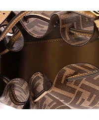Pre-Owned Fendi Mini Pomodorino Bucket Bag Zucca Coated Canvas