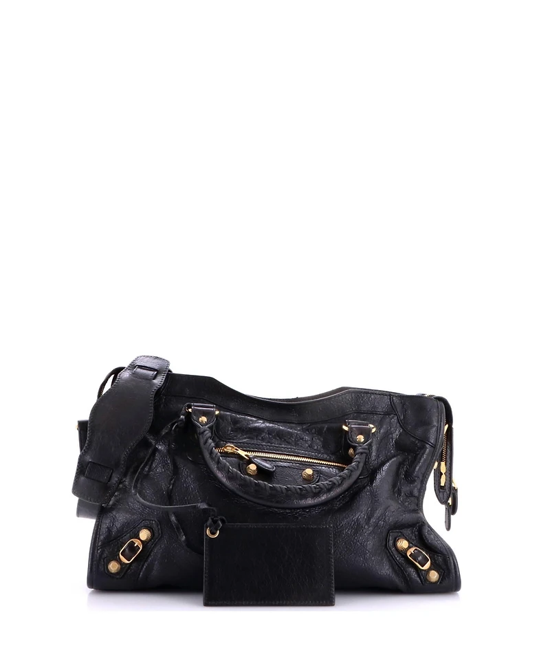 Pre-Owned Balenciaga Medium City Giant Studs Bag Leather