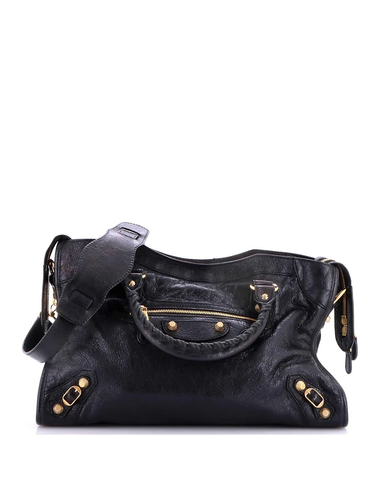 Pre-Owned Balenciaga Medium City Giant Studs Bag Leather