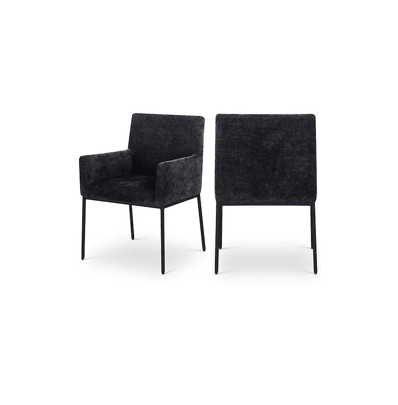 Meridian Furniture Reeves chenille Fabric Dining Chair