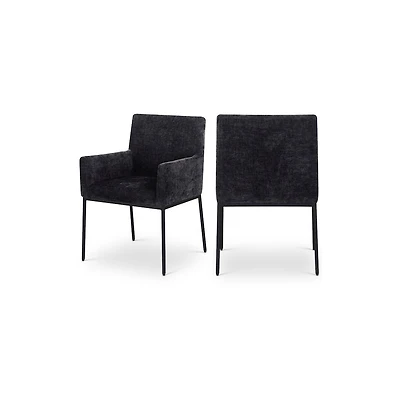 Meridian Furniture Reeves chenille Fabric Dining Chair