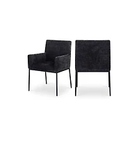 Meridian Furniture Reeves chenille Fabric Dining Chair
