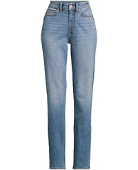Lands' End Women's Denim High Rise Straight Curvy Jeans