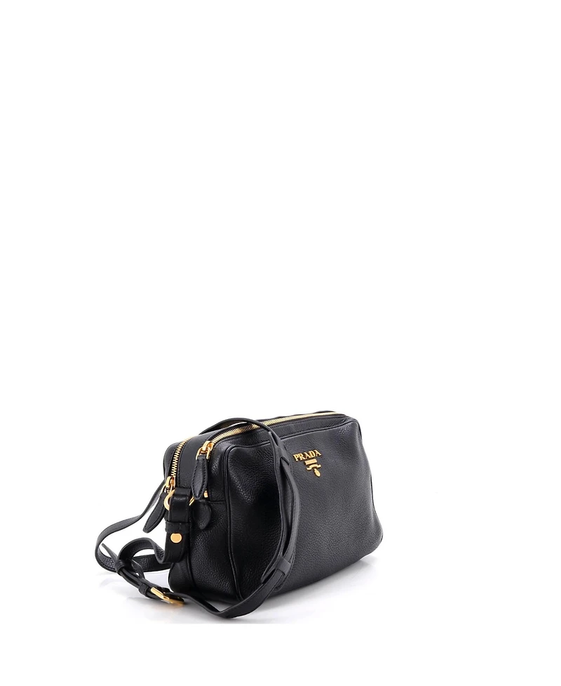 Pre-Owned Prada Medium Double Zip Camera Bag Vitello Phenix